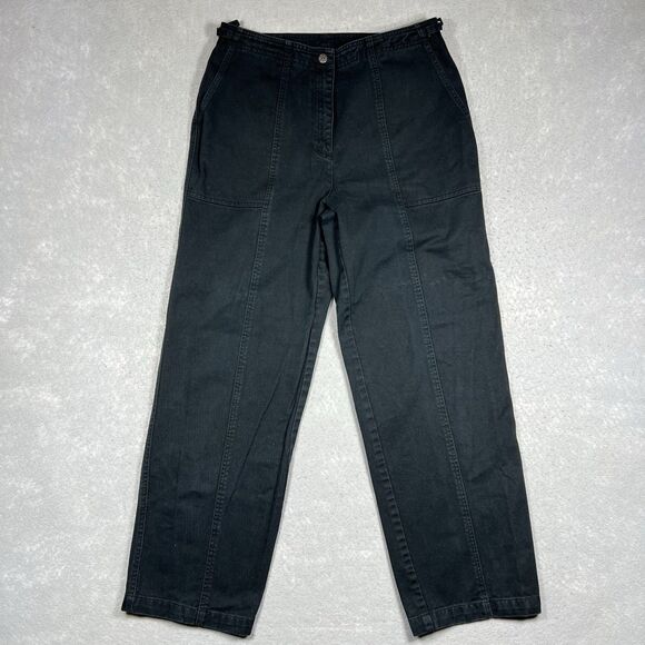 Lauren Jeans Co Ralph Lauren Jeans Womens 12 Black High Rise Tapered Denim - Picture 1 of 13